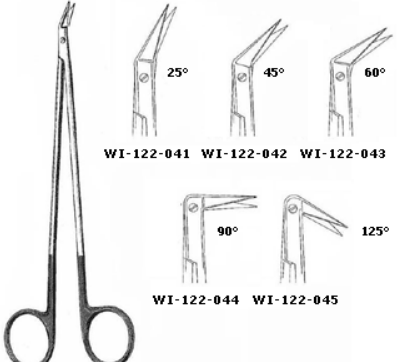 Diethrich Coronary Artery Scissors, Supercut, 7" (17.5 Cm), 120 Degree Angle